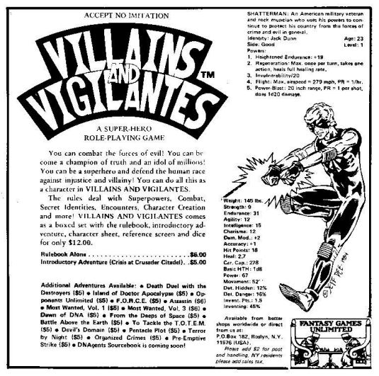 Shatterman and VnV ad from 1980s Dragon magazine
